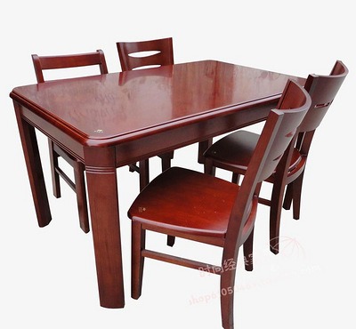 实木餐桌 橡木餐桌 长方形餐桌椅组合 一桌六6