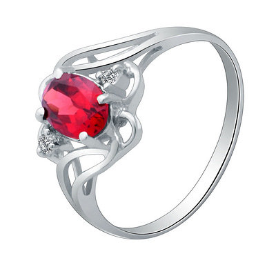 斐达罗包邮天然红石榴石戒指纯银时尚女戒极品
