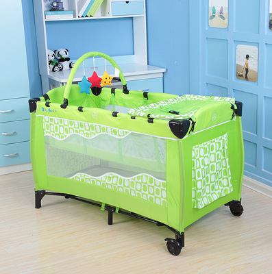 sweeby 双层可折叠婴儿床 游戏床 童床 bb床 便