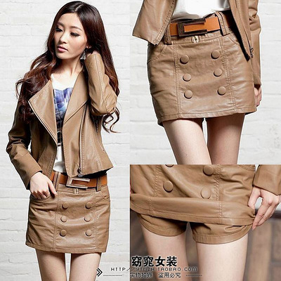 2012新款 韩版pu皮<em>裙裤</em> <em>裤裙 短裤</em> 靴裤 皮裤 女