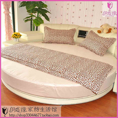 纯棉细斜纹 圆床床品 圆床垫保护套 净面纯色圆