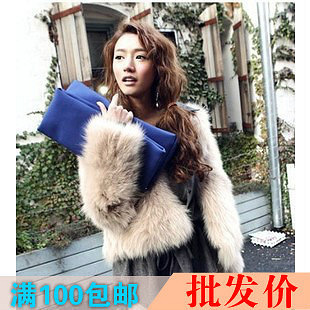 秋冬新款蘑菇街秋装新品女装批发仿皮草兔毛短