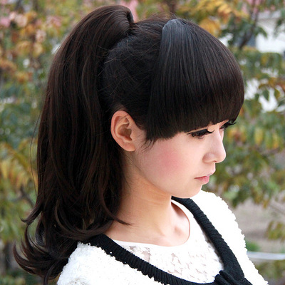 薇薇安假发新品 独家首发 夹式马尾 直接夹上 梨