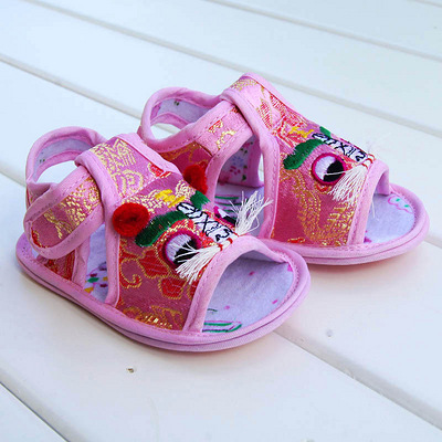 唐人堂 虎头布鞋 传统手工婴儿学布鞋软底鞋 虎