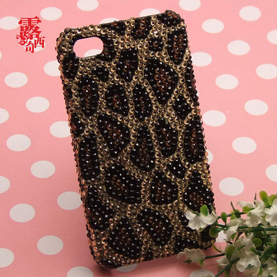 手机贴钻 diy套餐明星款豹纹手机壳钻材料包ip