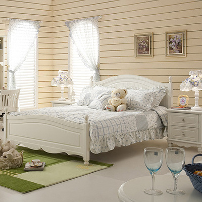 尔帝丝 韩式家具1 田园床 欧式 双人 1.5米床 板