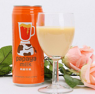 台湾进口名屋木瓜牛乳 台湾木瓜牛奶 500ML 丰