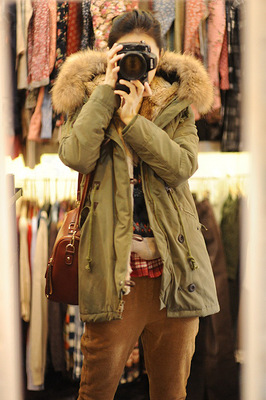 made in korea2way可拆卸大毛毛加厚双层一等