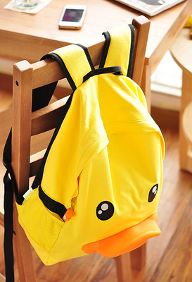 萌物 B.DUCK 黄小鸭帆布背包 包袋双肩包 韩版