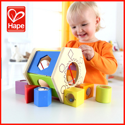 德国hape送礼专家 1-2岁儿童玩具 分类积木盒