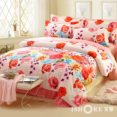 版斜纹100?上用品印花全棉四件套纯棉冬款特