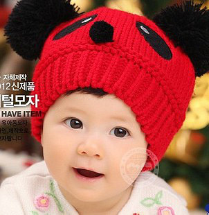 韩版儿童帽子毛线帽婴儿帽宝宝帽婴儿帽针织帽