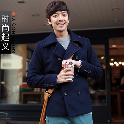 【时尚起义】韩国进口2012秋装男装潮人 纯色