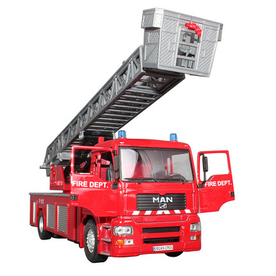 俊基正品1:32+大型云梯消防车救火车合金汽车