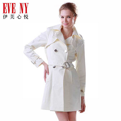 销量第一【专柜正品】伊芙心悦欧美款时尚白色风衣W660R076原价23 - 服饰 - 杭州19楼