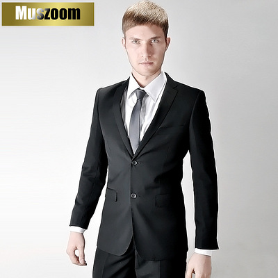 满速【商务休闲婚礼】男士西服套装 修身韩版