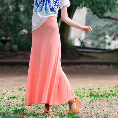 淘800团 垂感超好优一良品 品牌飘逸半身裙长