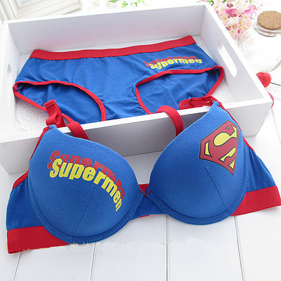 原单正版升级版全棉吸汗超人可爱少女性感薄款