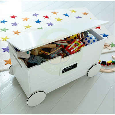 儿童玩具储物箱收纳整理箱田园清新白色杂物框