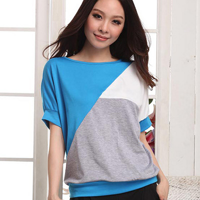 阿玛施女装2013款蝙蝠衫女t恤短袖大码女装胖