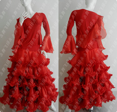 舞飞扬 新款摩登舞裙 半身裙 交谊舞大摆裙 国标舞裙 舞裙 KD035 - 服饰 - 杭州19楼