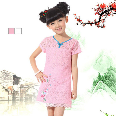 2013童装夏季新款中国风童装儿童裙子大中女