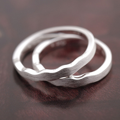 银时代专柜正品【命运】情侣对戒 925纯银饰品