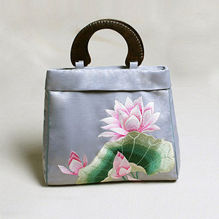 【隆唐】BB23-1 女式手提包民族风绣花布包刺