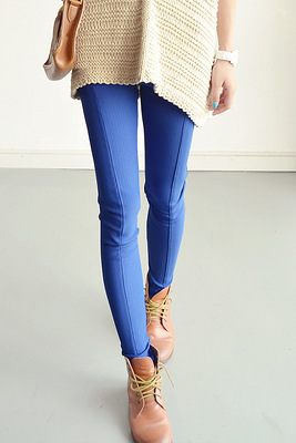 特糖果色裁剪设计铅笔裤小脚裤打底裤KZ003+