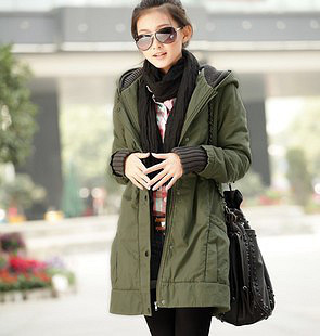 冬装外套2012新款棉衣女装韩版中长款加厚棉