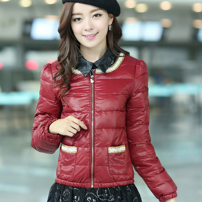 欧洲站2013新款冬装羽绒服 少女<em>姐妹装长袖</em>短