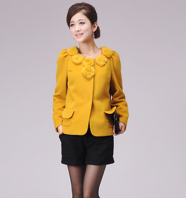 专柜正品短款女士羊绒大衣2013秋冬装新款韩