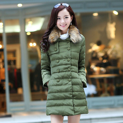 冬装棉衣女外套2013新款韩版中长款加厚羽绒