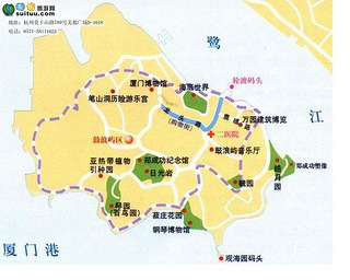 厦门鼓浪屿旅游地图