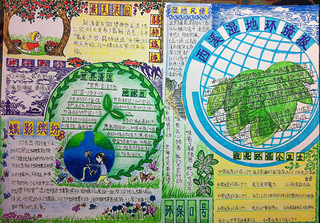 自己找相关湿地的时事新闻,环保的口号和内容,排版,制作,颜色有点花了