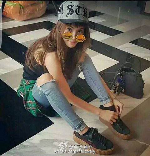 蕾哈娜彪马厚底松糕鞋明星同款鞋