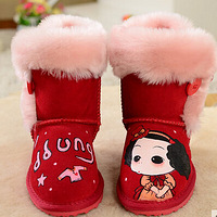 �����ֻ�ţƤŮͯ��ͯ��ëѩ��ѥ��Ь