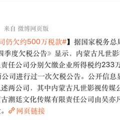 吴亦凡关联公司涉嫌拖欠500万税款,引发热议
