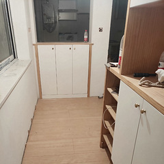 装修过程中最满意的就是定了实木柜体柜门-小何木榫板