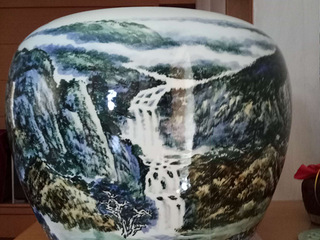 景德镇陶瓷山水大缸