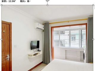 市中心核心地段，地铁直达，两室一厅,房东直租，月租3500