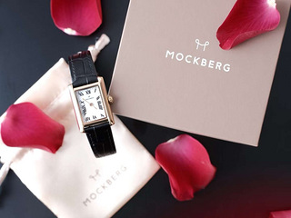 全新瑞典品牌MOCKBERG真皮女士手表防水石英表