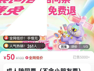 盘小宝陪同票10元