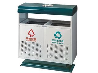 南方 户外分类环保垃圾桶，不锈钢小区公园果皮桶，容量70升