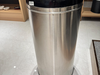 南方 50L不锈钢港式半开口垃圾桶，大号，砂钢