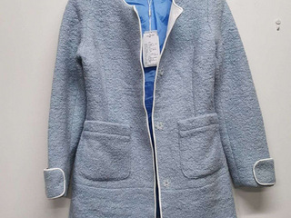 【全新】水蓝色毛呢大衣