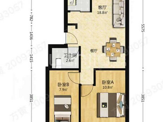 【房东直租】【湖墅荷花塘】简装两室一厅（可改三室）