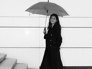 mo&co 黑色羊毛大衣 制服风 空姐风 长款