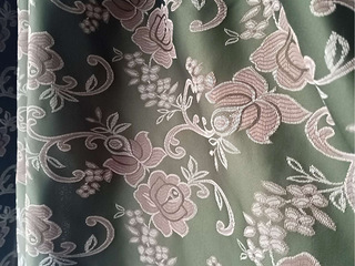 低转全新5米宽法式/美式复古风提花落地窗帘1副