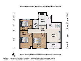 风景晨园3居室首次出租（9号线翁梅站附近）